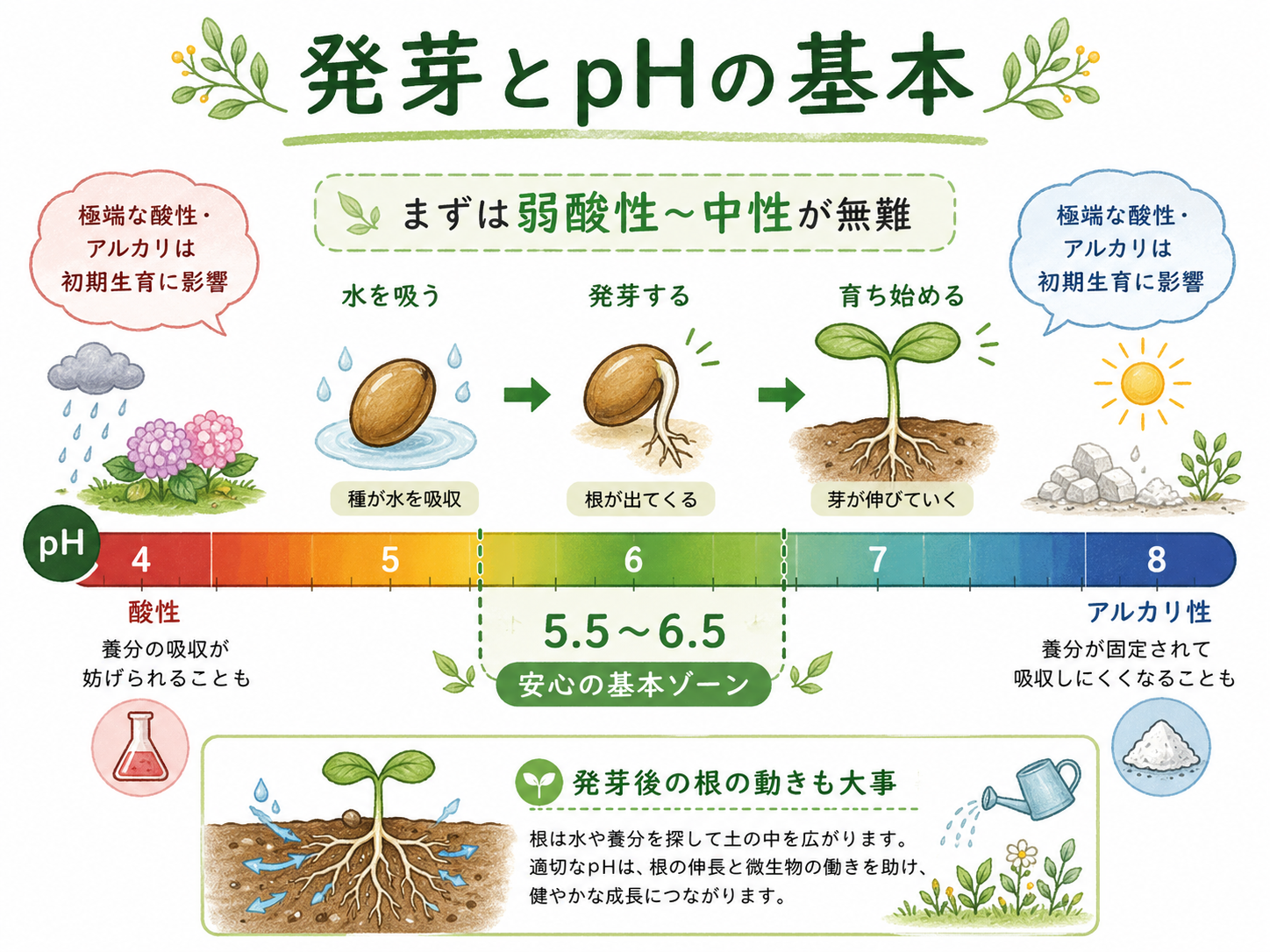 発芽とpHの基本