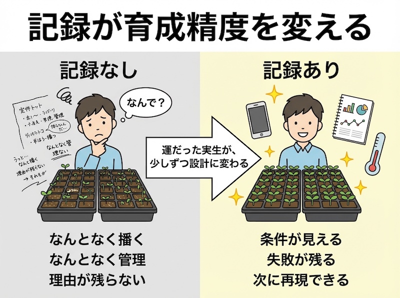 記録が育成精度を変える
