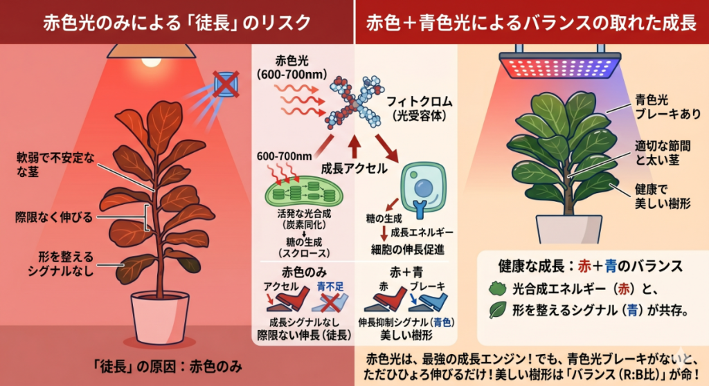 赤色光のみによるリスク