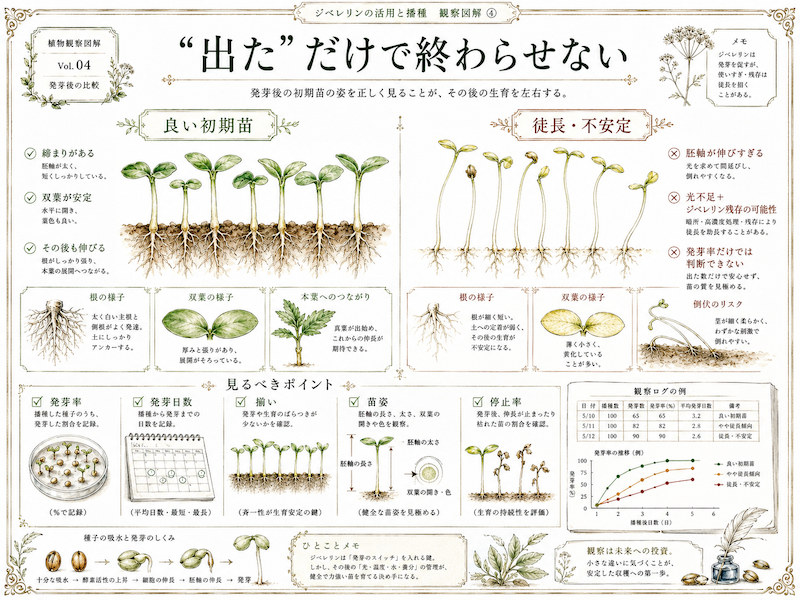 ジベレリンより先に見るべき環境設計を説明する図
