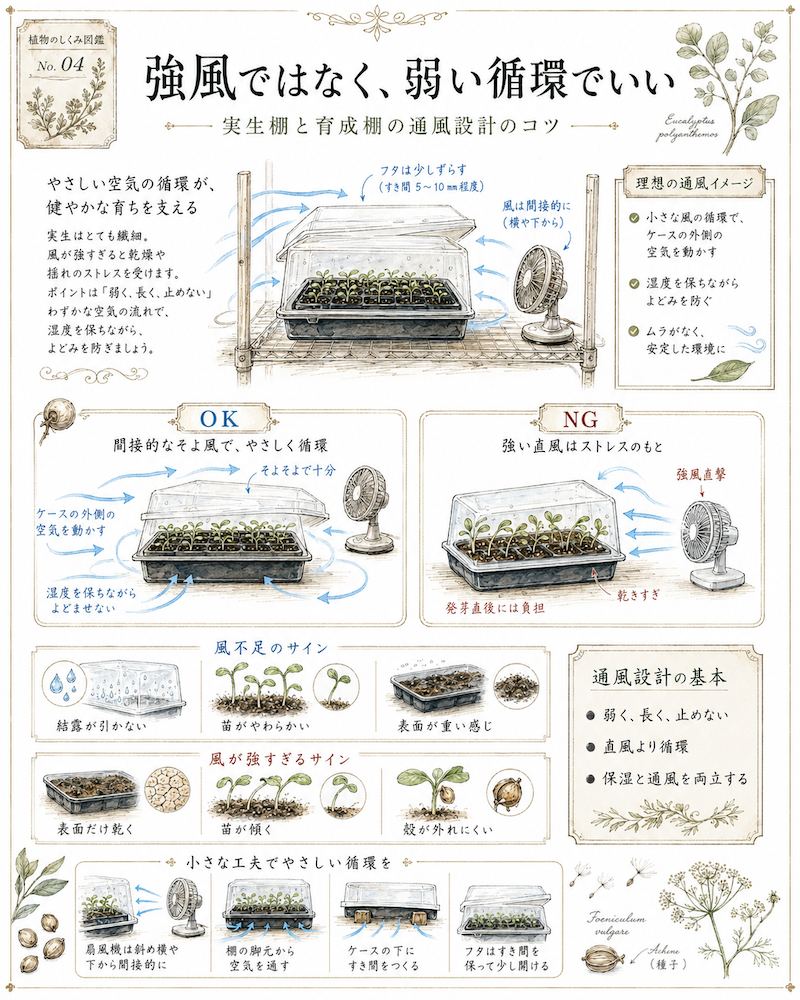 強風ではなく弱い循環でいい