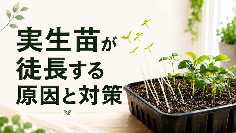 実生苗が徒長する原因と対策|ひょろひょろ苗を防ぐために見直したいこと