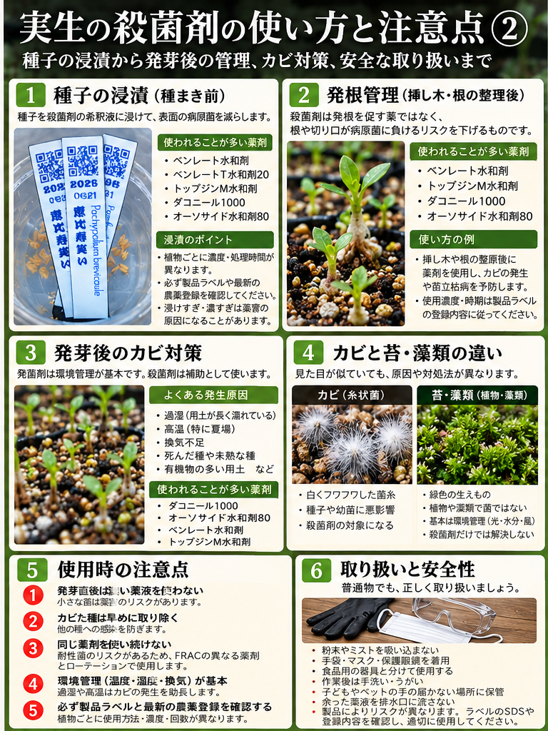 殺菌剤は、その途中で少し手伝ってもらうもの。
